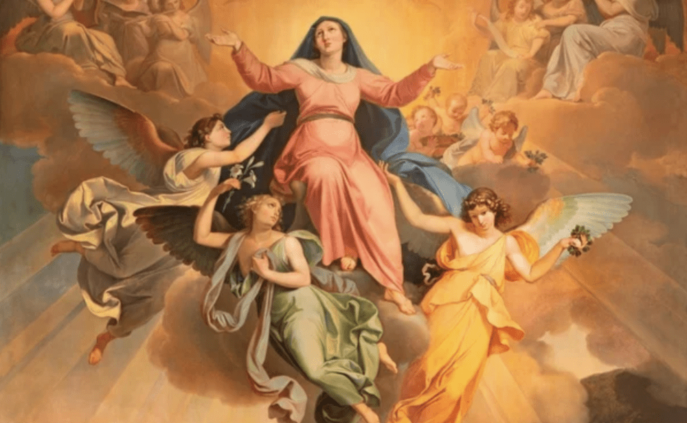 La Solemnidad de la Asunción de la Virgen María se celebra el 15 de Agosto. María fue asunta en cuerpo y alma al Cielo. Descarga la aplicación de Horarios de Misa para encontrar horarios de misa cercanas a ti, donde sea que te encuentres!