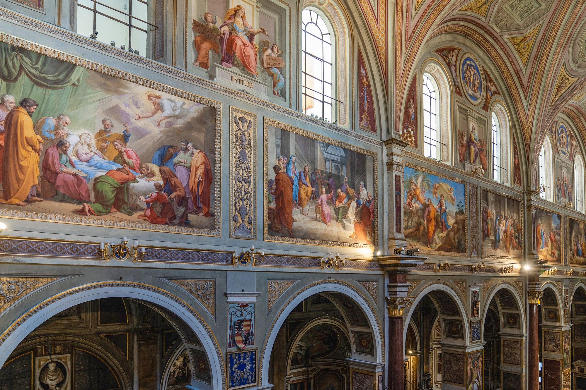 Basilica di Sant'Agostino Image of the Basilica di Sant'Agostino in Italy. Discover why the Church celebrates Saint Monica and Saint Augustine, and where their remains are today in the article August 27 and 28: Saint Monica and Saint Augustine. Download Catholic Mass Times on your cell phone today!