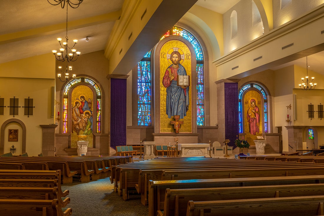 Imagen de: St. Joseph, Husband of Mary Roman Catholic Church. Descubre 10 Opciones de Iglesias Católicas en Las Vegas. Descarga Horarios de Misa en tu celular hoy!