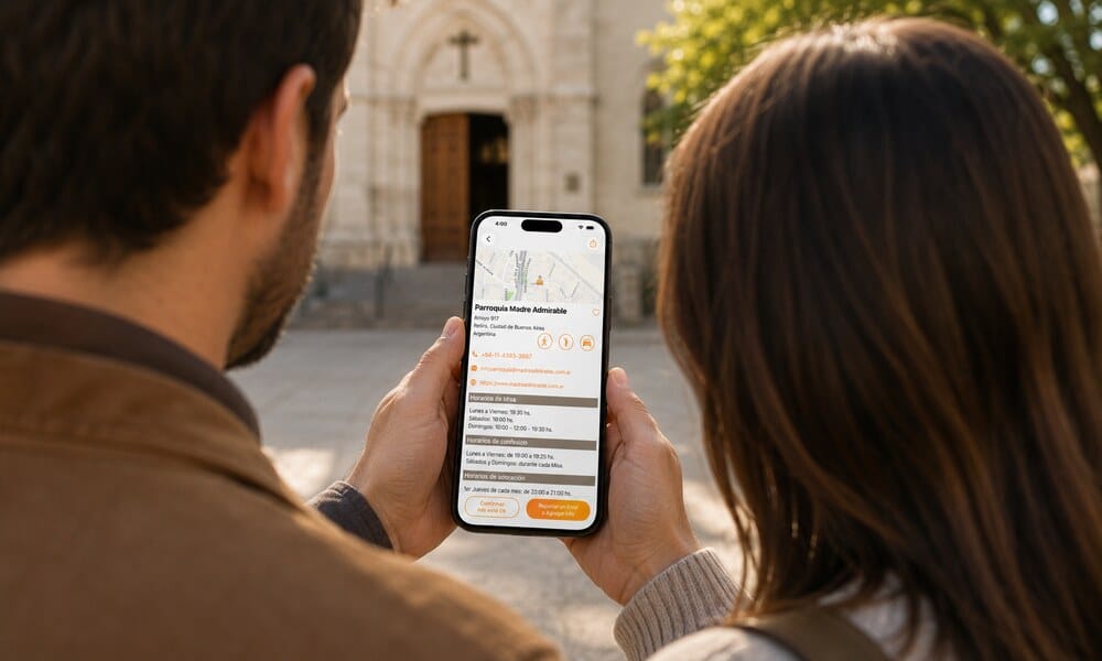 ¿Cómo comparto los horarios de una iglesia con un amigo?